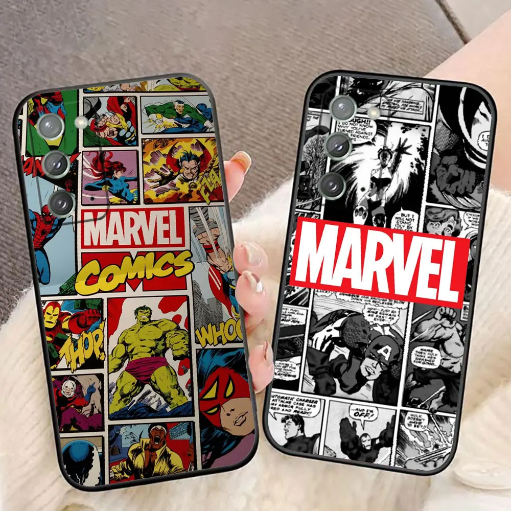 The Avengers Marvel Logo Phone Case For Samsung Galaxy NOTE 20 10 9 8 ULTRA LITE A14 A11 10 A10S A10E A9 A04 A04E A03S A02S Case