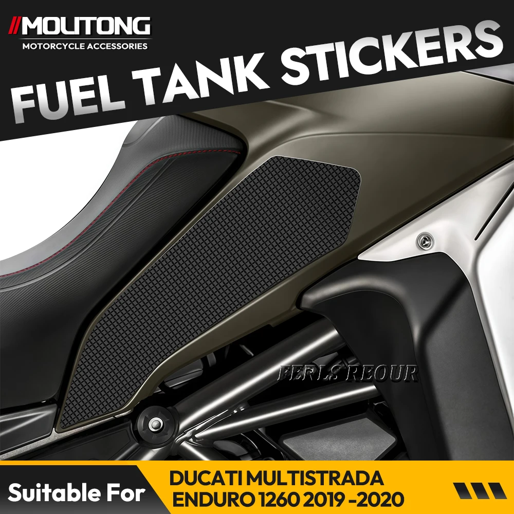 

Fuel tank stickers for Ducati Multistrada Enduro 1200 2016-2018, black anti-slip fuel tank mats, motorcycle fuel tank protectors