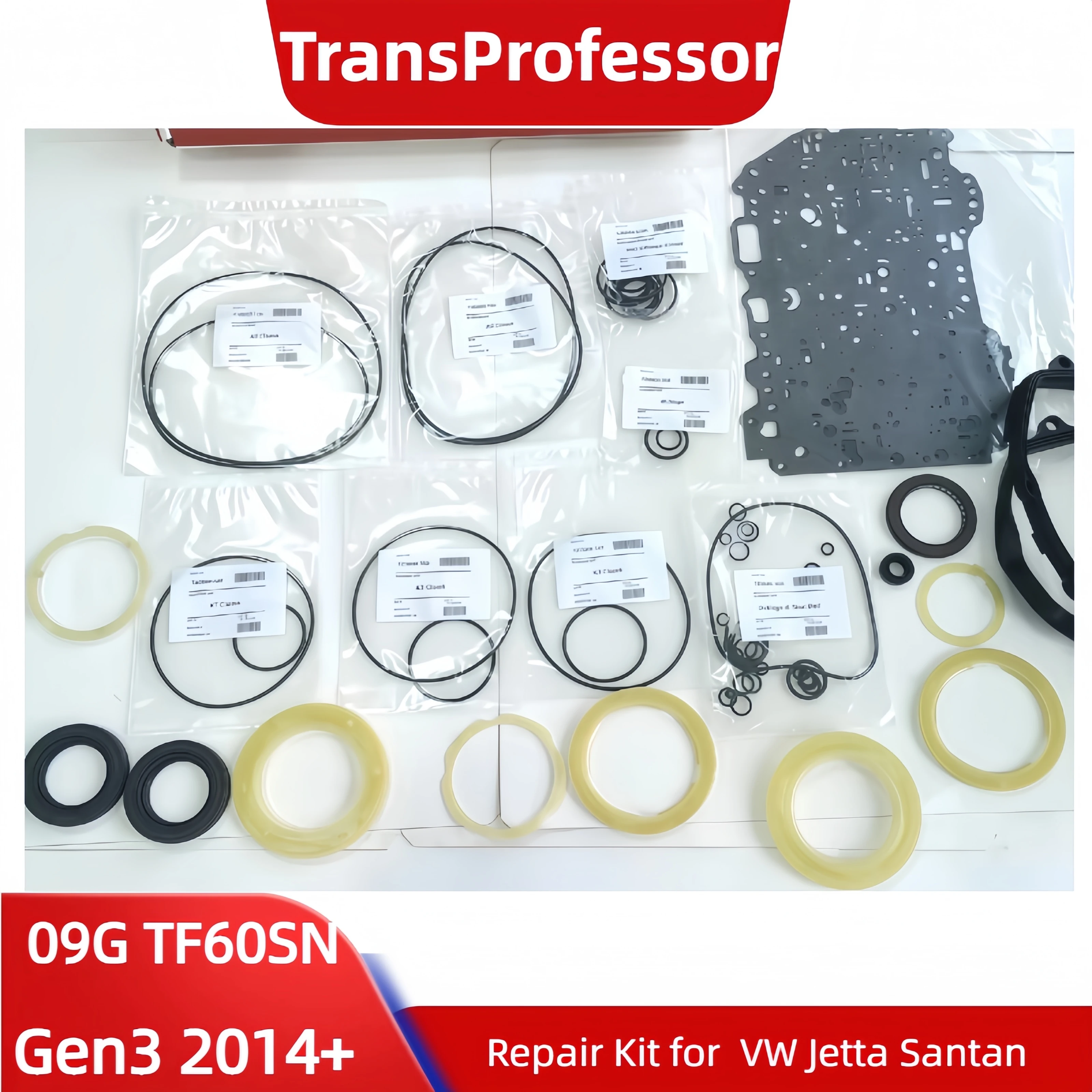 

09G TF60-SN New Style Gen3 2011+ Transmission Repair Overhaul Kit for VW Jetta Santana 2014-ON ,TransProfessor OHK Gasket Seals