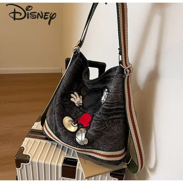 Disney Mickey New Women\'s Handbag Fashion High Quality Canvas Women\'s Crossbody Bag Versatile Large Capacity Women\'s Backpack