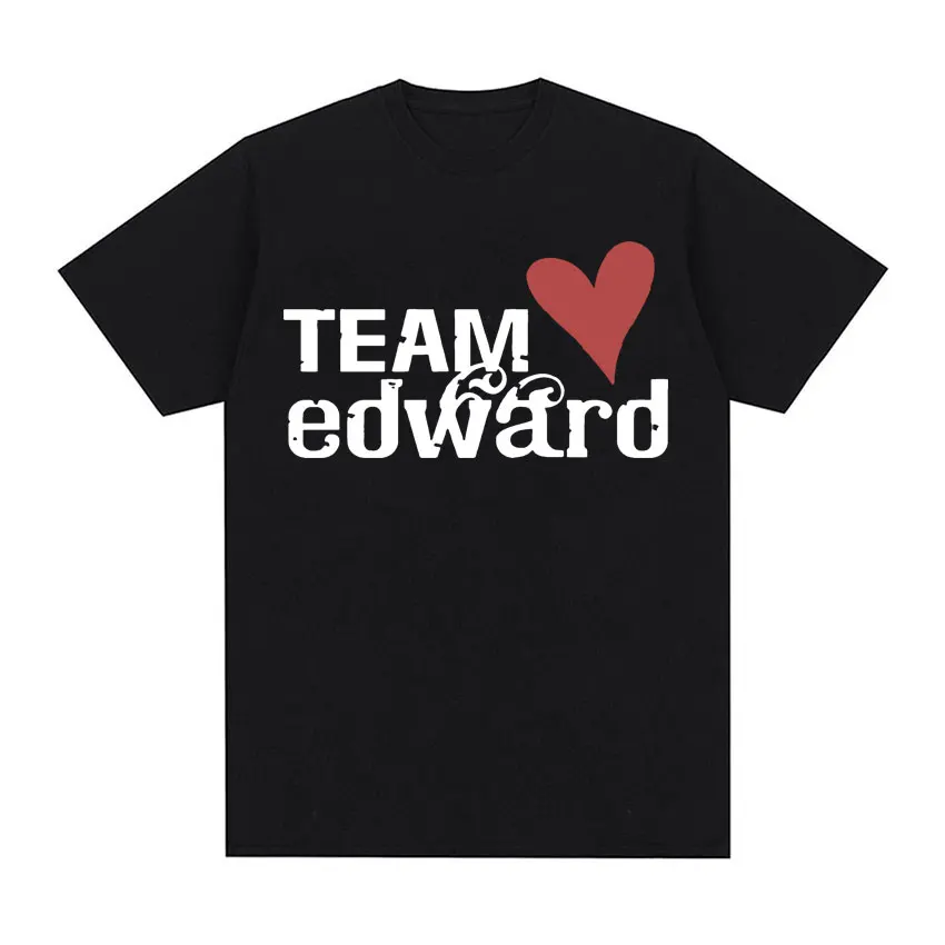 Jacob Wears Team Edward Organic Cotton T-shirt Twilight Fans Clothing Vintage T Shirt Men Women Fashion Casual Oversized Tshirts