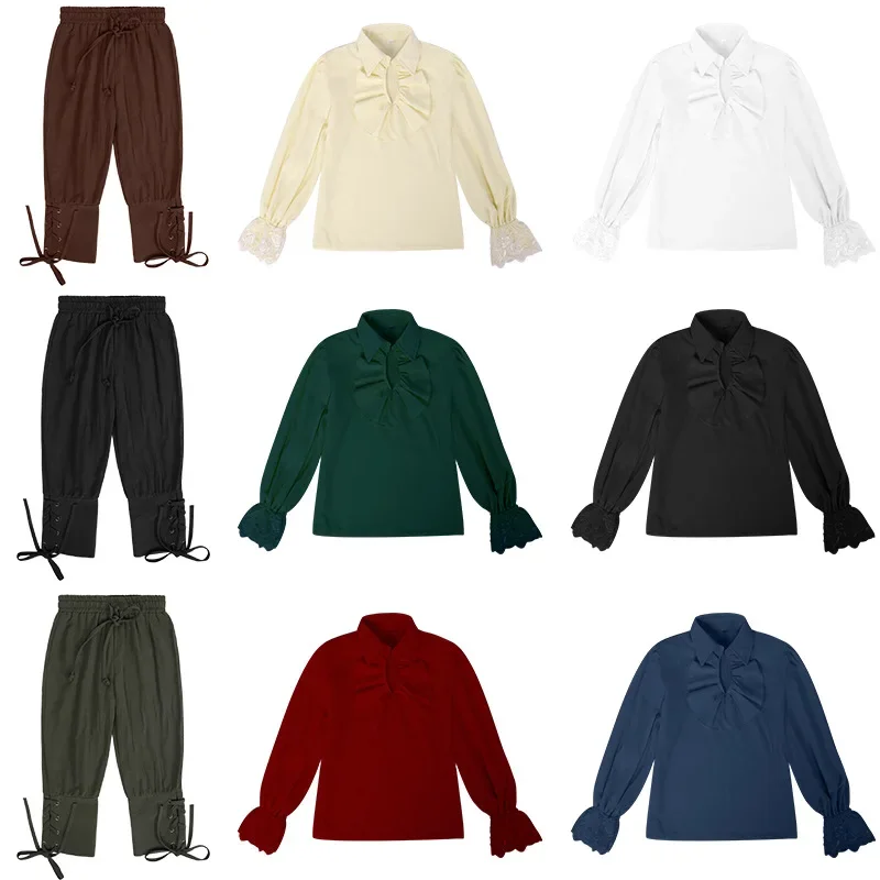 القرن القراصنة البدلة اقتصاص السراويل الأطفال فترة عصر النهضة الفني هالوين الاسكتلندي يابيت تأثيري حلي #1