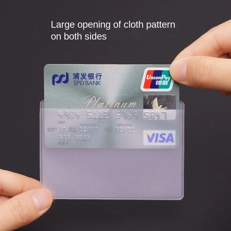 Waterproof Transparent Card Clip Plastic Protective Sleeve Bank Credit Card Protective Sleeve ID Card  Wallet