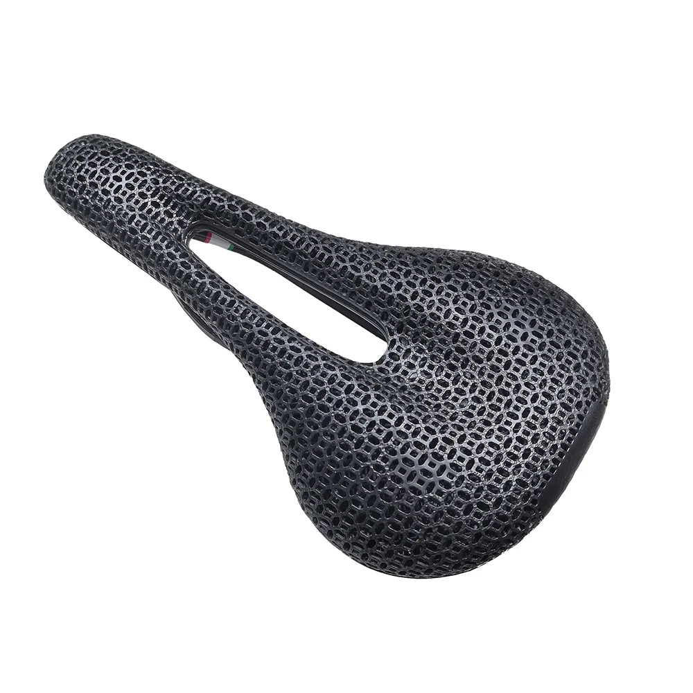 

Bicycle 3D Printed Carbon Saddle Titanium Rails Ti Power Patented Material Comfortable Road Bike MTB Seat Cozy Honeycomb Cushion