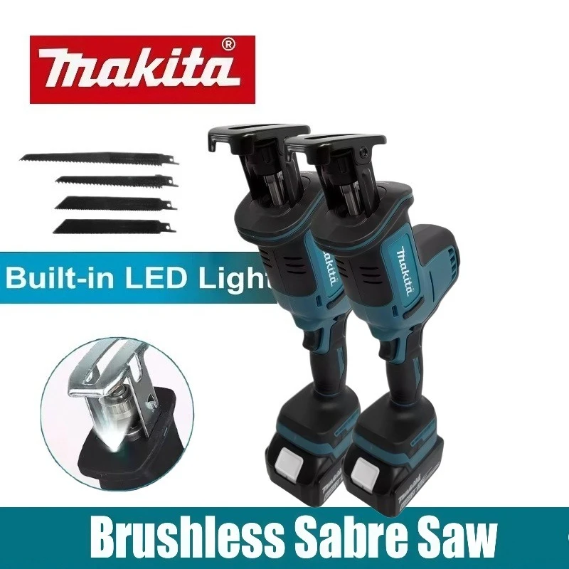 

Makita 18V Reciprocating Saw Cordless Brushless Speed Adjustable Metal Wood Electric Saw Power Tool