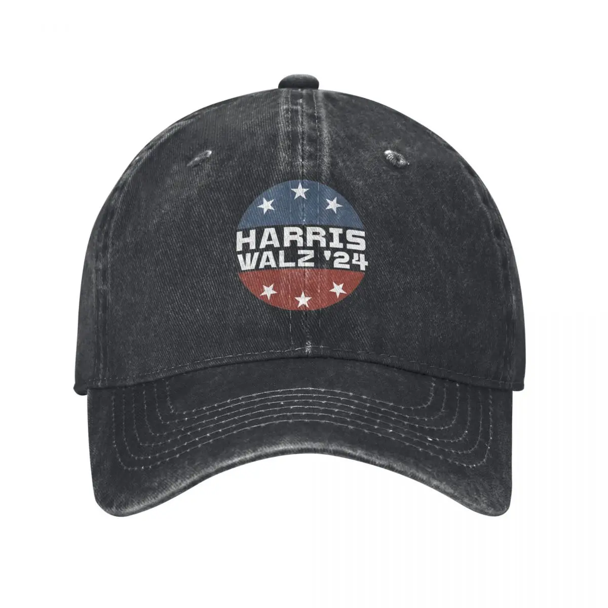 Vintage Harris Walz 2024 Vintage Campaign Baseball Caps Unisex Style Distressed Denim Headwear Outdoor Running Golf Hats Cap