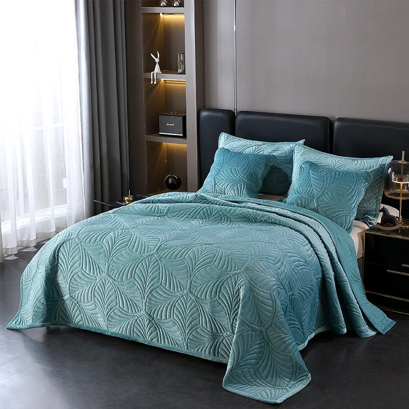 كريستال الصوف 3 قطعة المفرش مجموعة عكسها مبطن المعزي أنيقة بلون كل موسم الملكة الملك الحجم ديكور المنزل