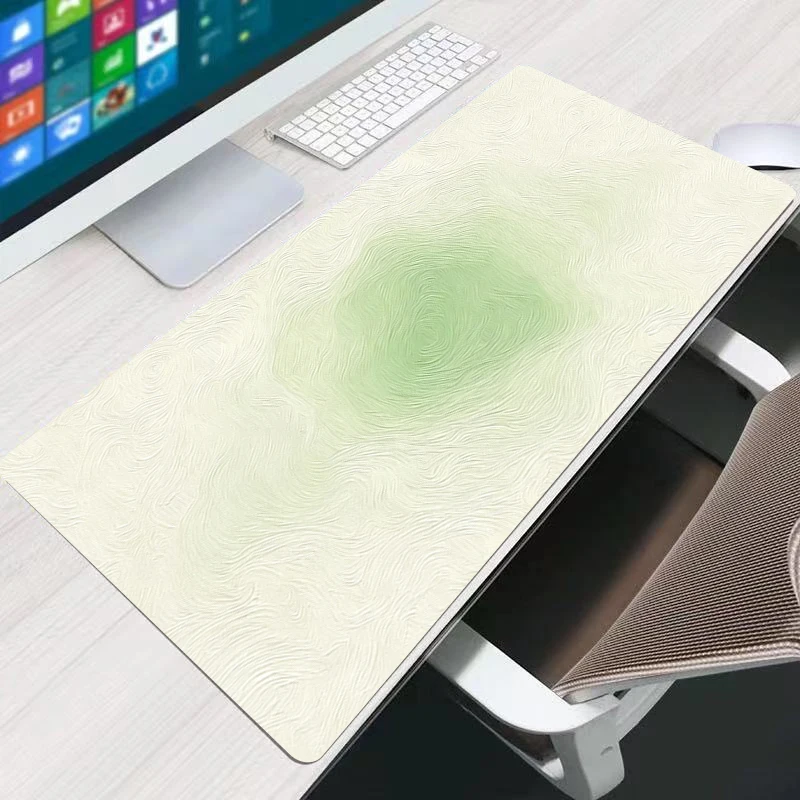 Minimalist Mouse Pad Light Green Gradient Office Desk Mat kawaii Computer Mouse Mat E-sports Gamer Mousepad Rubber Keyboard Pad