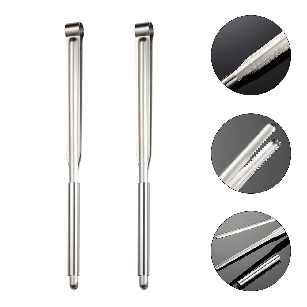 

2Sets Stainless Steel Food Clamp Smooth Modern Design Anti Slip Grip for Kitchen Serving Dinner Party Wedding Use