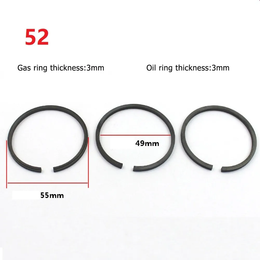 3pcs Air Compressor Piston Ring Pneumatic Parts For 42/47/48/51/52/65/90/95/100mm Cylinder Hardware 