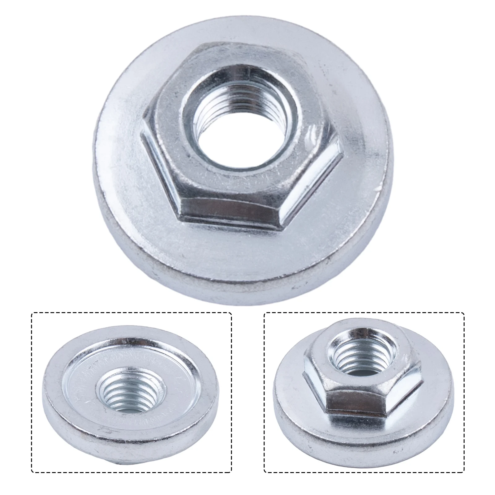 1pc Hexagon Nut Angle Grinder Nut Silver Anti-rust Pressure Plate Stainless Steel 100 Type Angle Grinder Accessories Non-slip