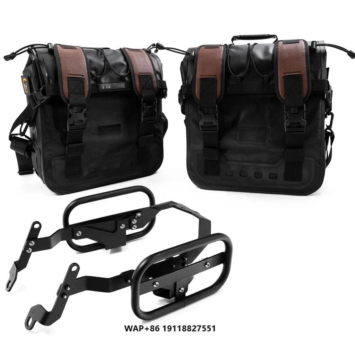 

Motorcycle PVC 18L High Quality Saddlebags Luggage Side Bag Waterproof for Chinchilla 350 Black/Yellow/Brown for