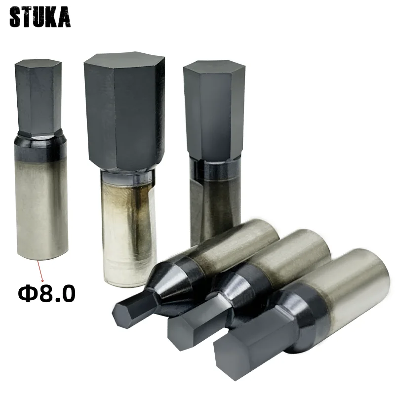 CT08 HSS-TiCN Rotary Punching Cutter Tool 8mm Shank Inner Hexagon for Stainless Steel