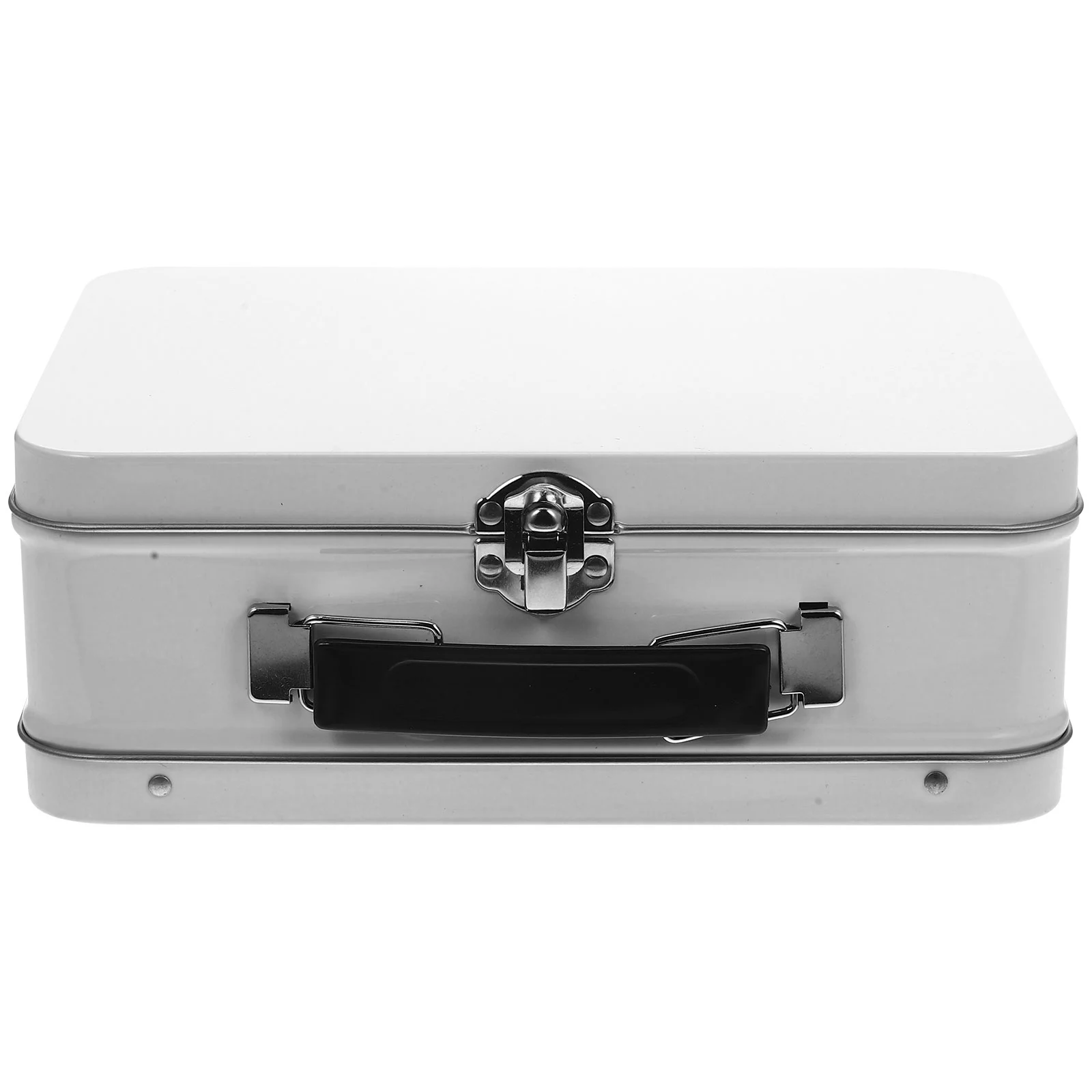 

Storage Box Clear Favor Pop Lid Decorative with Lids for Tinplate Desk Organizer Metal Piggy Bank Souvenirs Handle Baby