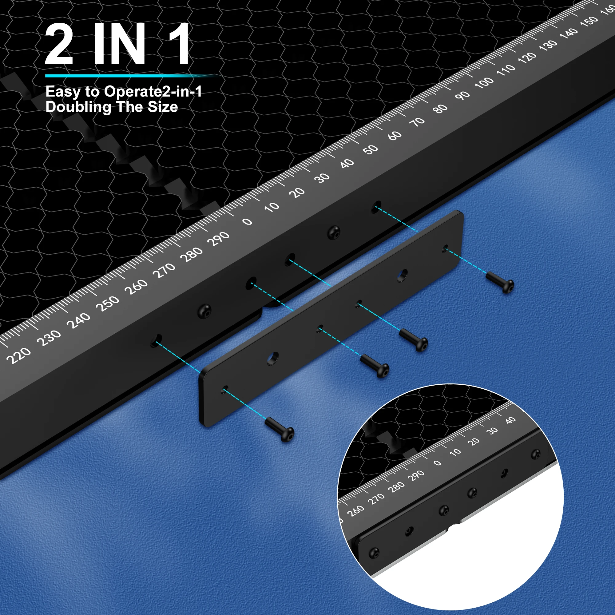 Imagem -03 - Honeycomb Working Table Painel Laser Kit de Expansão de Atualização 600x600 mm 2-em1 Spliceable Tts55 Tts-10 Pro