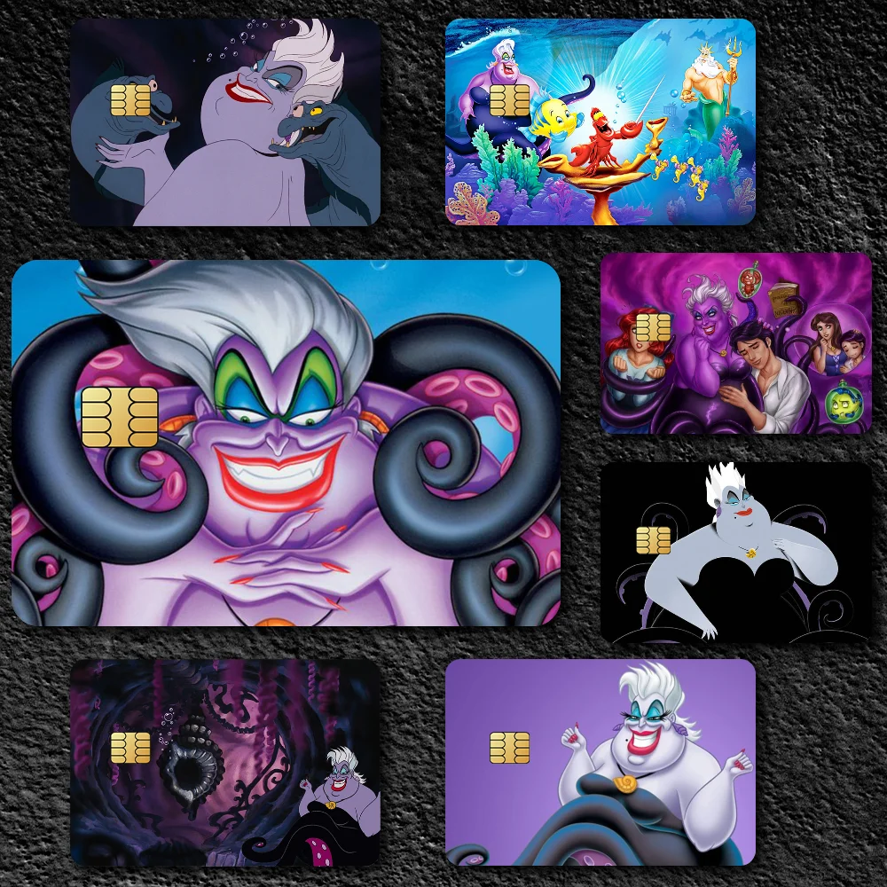 Ursula The Little Mermaid Decorative Small Waterproof Chip 4PCS Card Sticker New Anti-Scratch