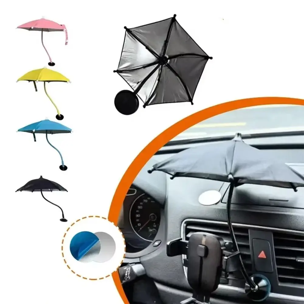 

360° Rotation Magnetic Phone Umbrella Adjustable 24cm Magnetic Mobile Phone Umbrella Easy to Use Anti-glare Sun Shade Cover