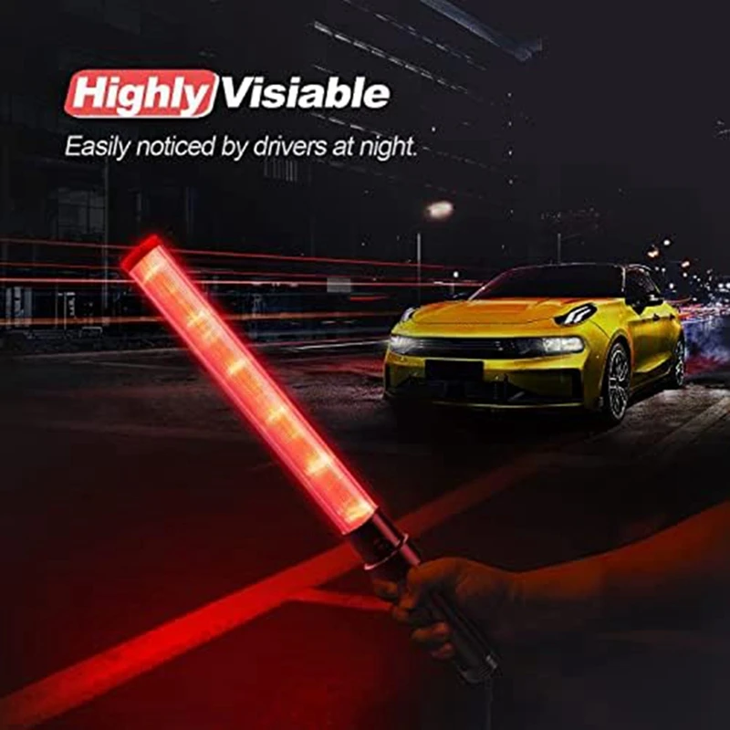 Traffic Batons, Traffic Control Stick,Safety Light Batons, Signal Batons For Parking And Airports, 16 Inches