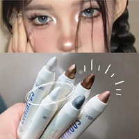 Brightening Face Glitter Highlighter Stick Eyeshadow Pearlescent White Nude Brown Highlight Makeup High Gloss Face Contour Stick