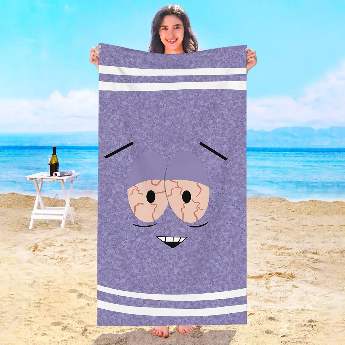 Serviette de plage amusante en microfibre, Kawaii, pour la maison, Sauna pour bébé, Playa, voyage, Spa, piscine, séchage rapide
