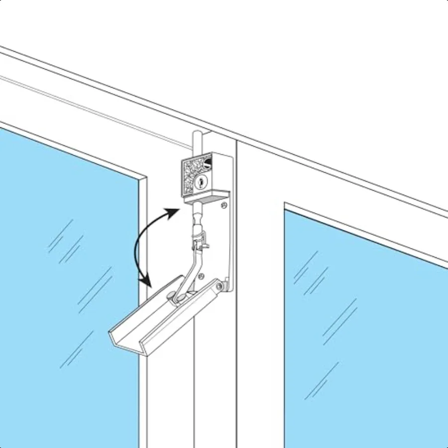 U 9919 White Sliding Patio Door Keyed with Bolt Lock Single Pack