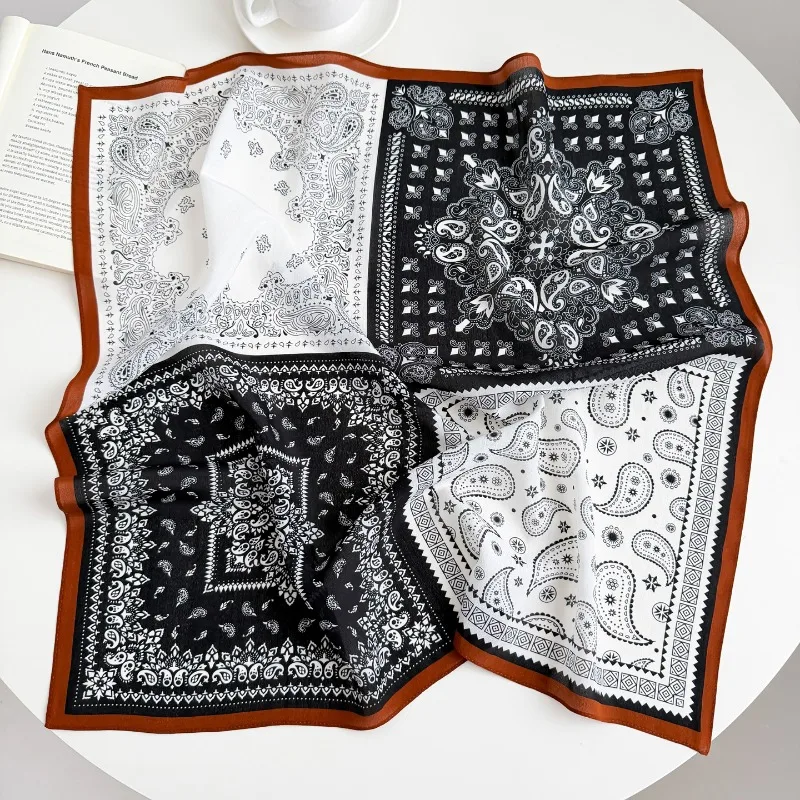retro-paisley-print-silk-bandana-scarf-for-women-brown-trim-four-grid-neck-head-scarves-versatile-wrist-bag-decoration-accessory