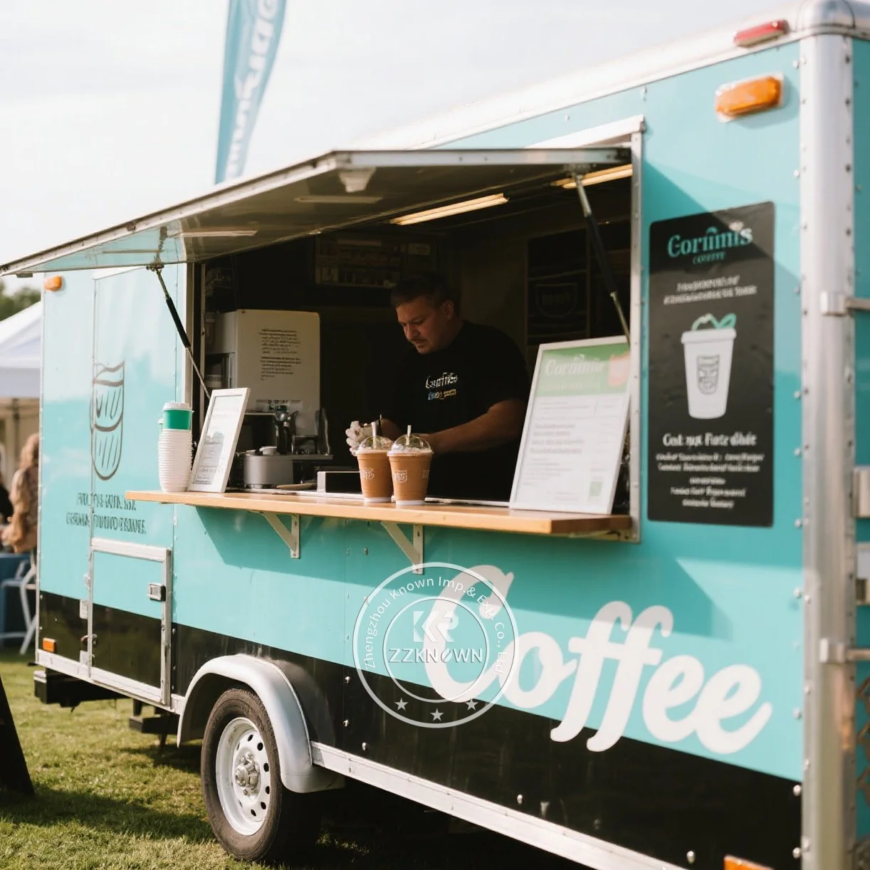 

Уличный прицеп для быстрого питания, мобильный кухонный грузовик, уличный ресторан, полностью оборудованный концессионный грузовик для еды с полной кухней