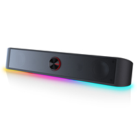 Redragon GS560 Adiemus RGB USB Desktop Soundbar, 2.0 Channel Computer Speaker with Dynamic Lighting Bar Audio-Light Sync/Display