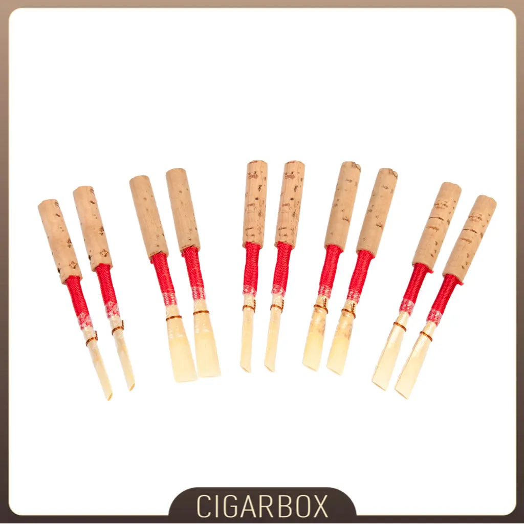 

10PCS Oboe Reeds High-grade Cork Medium Soft Woodwind Instrument Parts Accessories New # Red