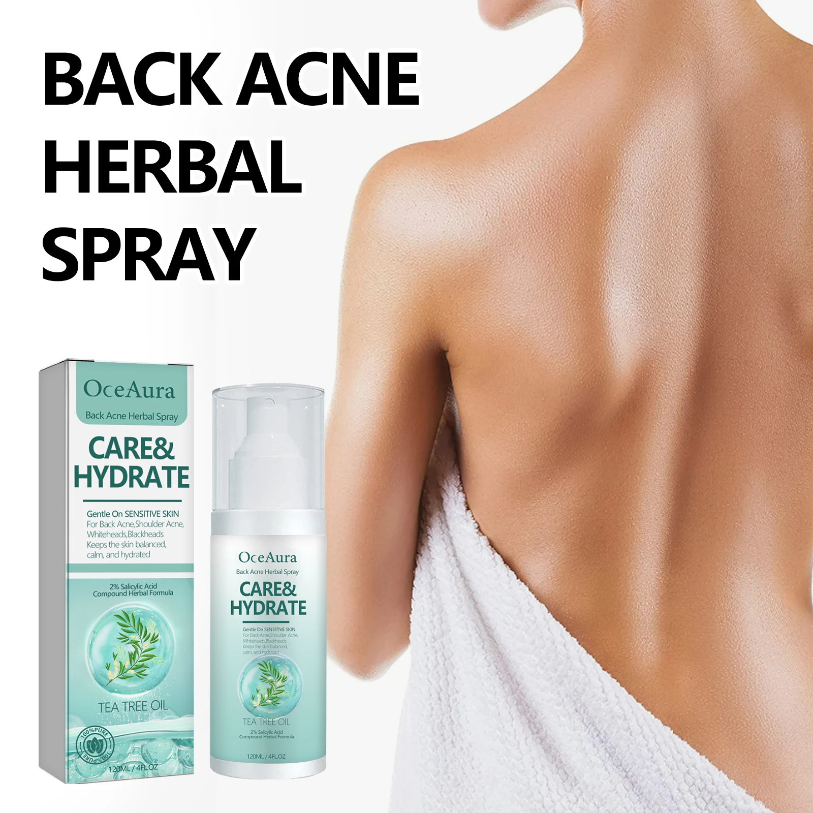 Back Acne Remover Spray Remove Blackhead Oil Control Soothing Redness Deeply Hydration Shrink Pores Body Pimples Removal Spray - view 4