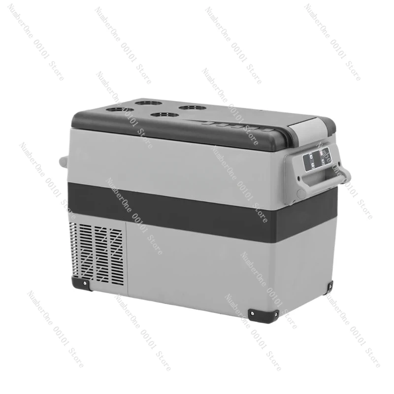 35/45/55L Car Refrigerator 12/24V Compressor Portable Freezer Fridge 110/220V Separately Frozen Refrigerated Storage