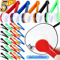 Microfiber Portable Glasses Brush Superfine Fiber Eyeglasses Cleaning Eraser Spectacles Wipe Clips Wiping Tool Eyewear Accessory