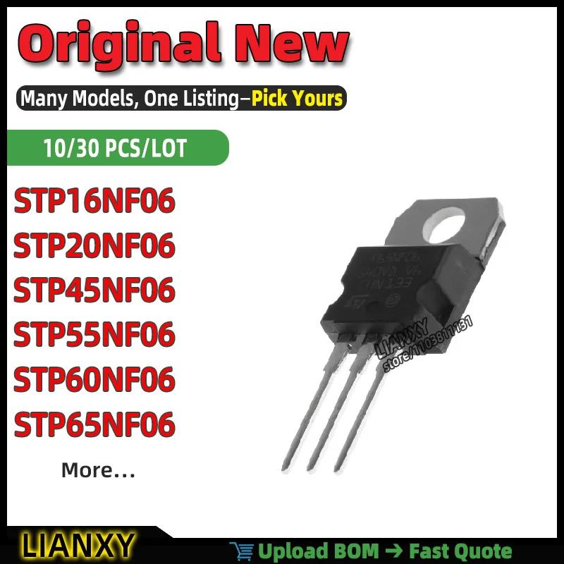 STP55NF06 STP60NF06 STP65NF06 STP16NF06 STP45NF06 STP20NF06 TO-220 N-CHANNEL MOSFET New Original