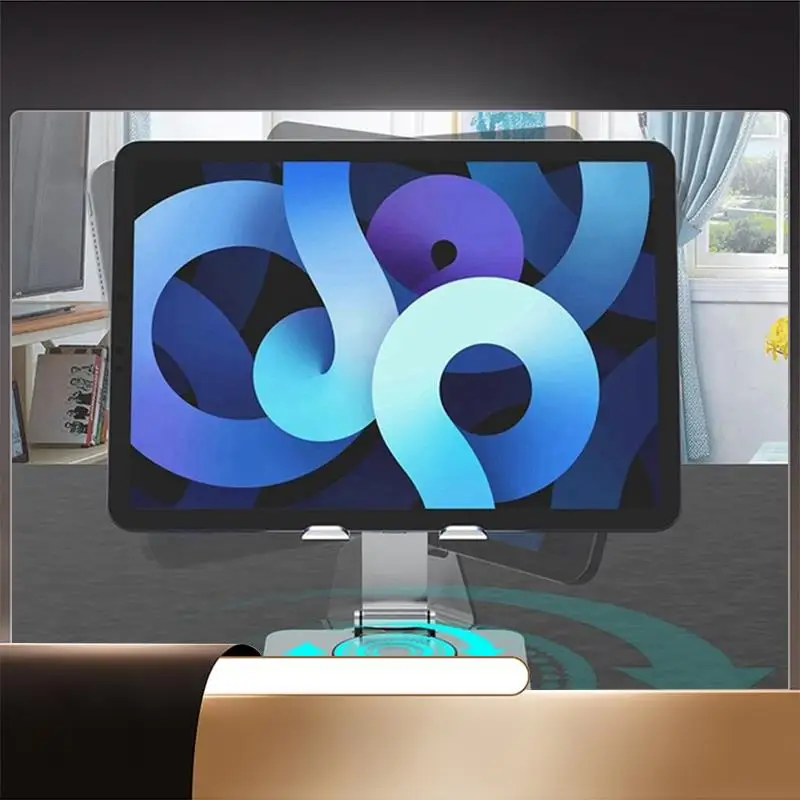 

360° Rotating Tablet Stand Aluminum Alloy Carbon Steel Desktop Tablet Stand For Tablet Phone Stand Within 12.9 Inches B-N35R