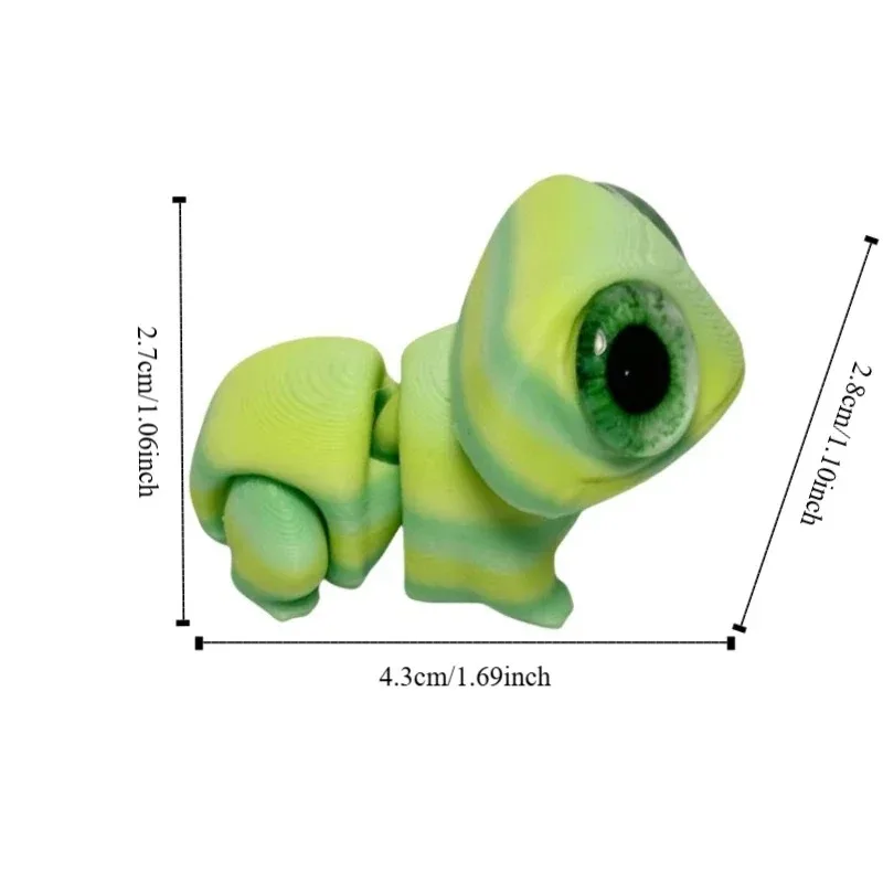 

3D Printing Cute Big-eyed Frog Figurines Toy Home Decorations Joints Movable Realistic Eyes Mini Frog Animal Toy Children Gifts
