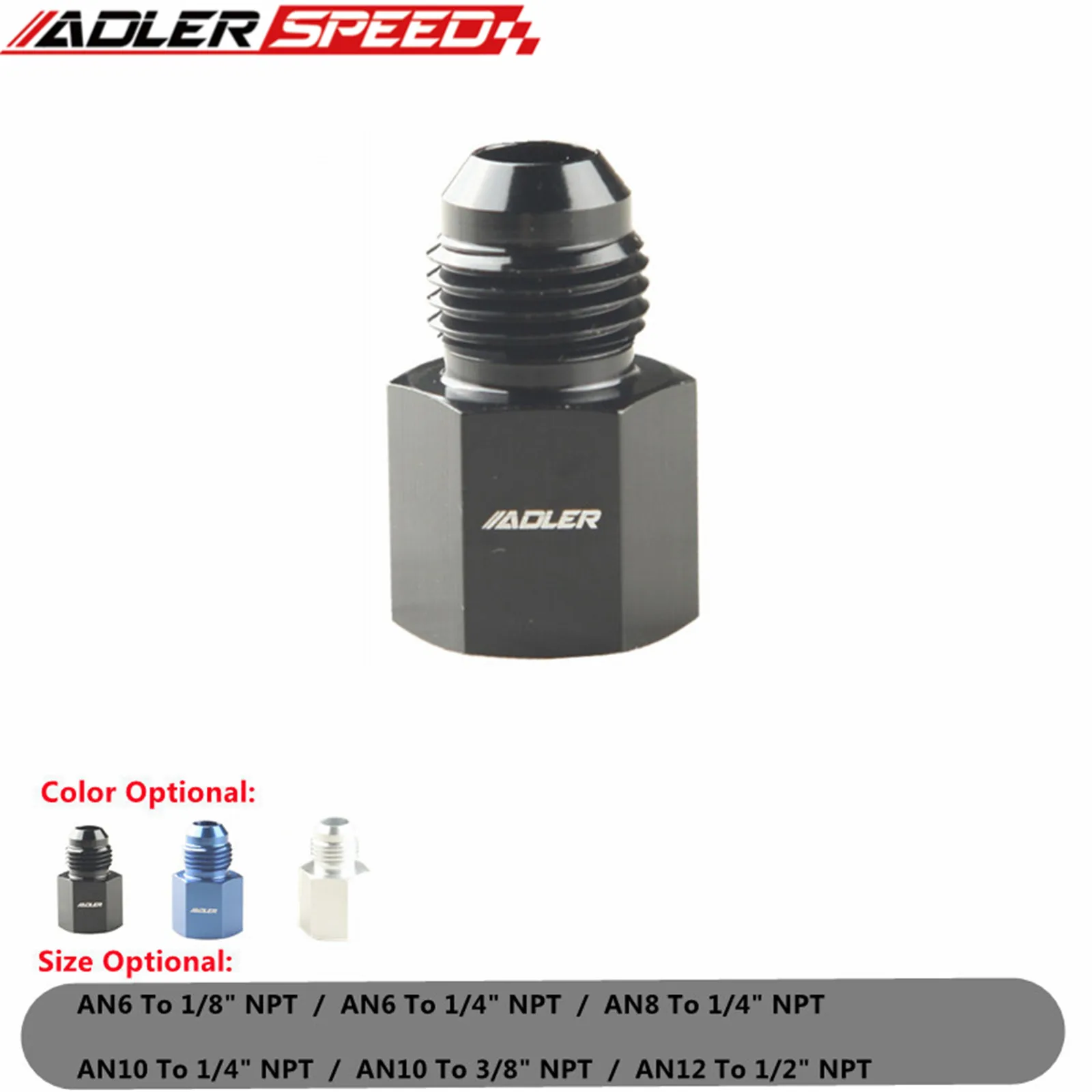 

AN6/AN8/AN10/AN12 Male To 1/8" 1/4" 3/8" 1/2" NPT Female Straight Adapter Fitting