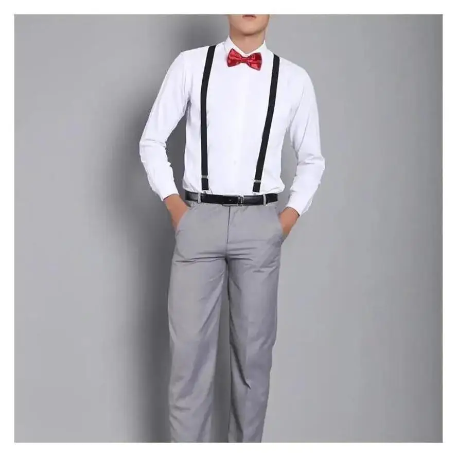 1 Pcs Fashion Women Men Unisex Clip On Braces Elastic Slim Suspender Y Back Suspenders Male Pants