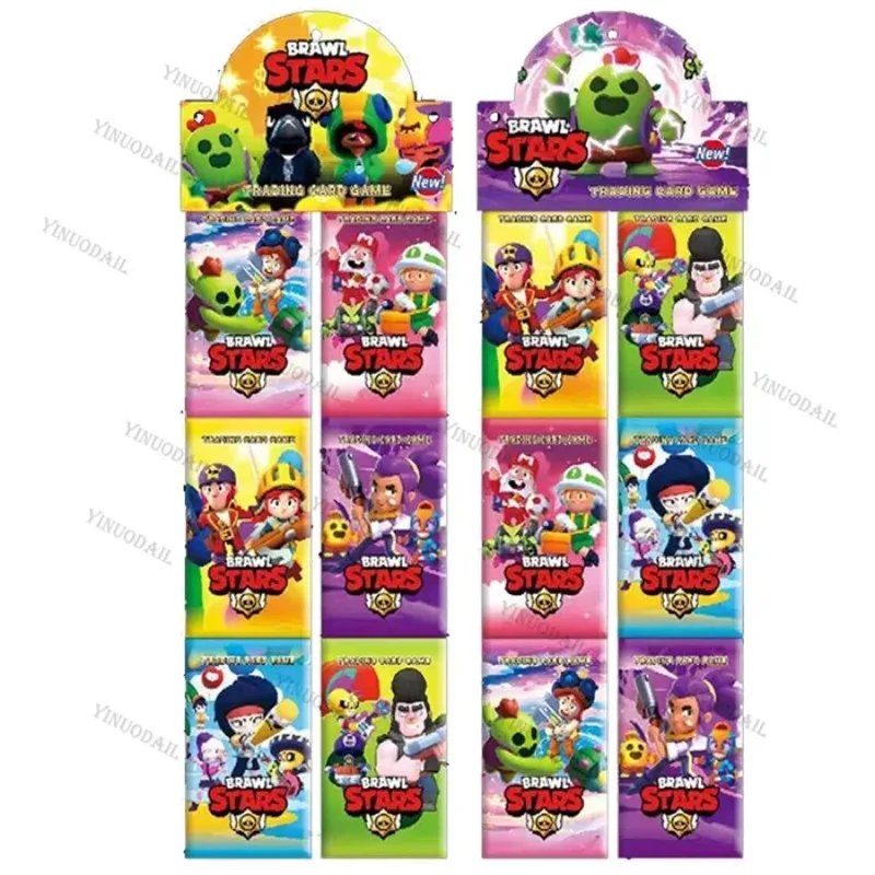 Random Collect Card Anime Brawl Stars Collection Game Battle Carte Cartoon Board Leon Crow Rare Trading Cards Kid Toy Gift