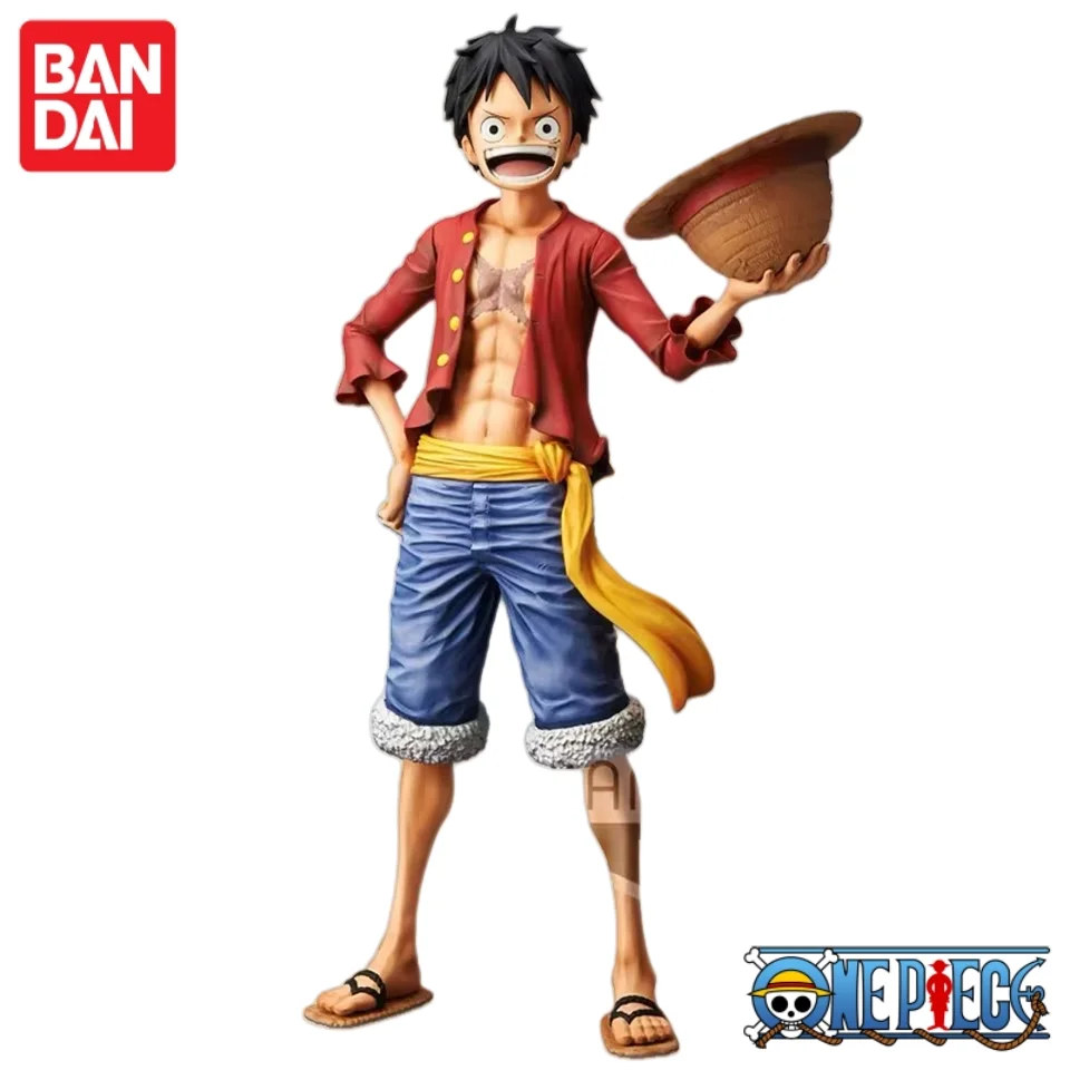 在庫あり-100-オリジナルバンダイバンプレストワンピースグランディスタネロ-27-センチメートルルフィ-pvc-アクションフィギュア模型玩具男性卸売