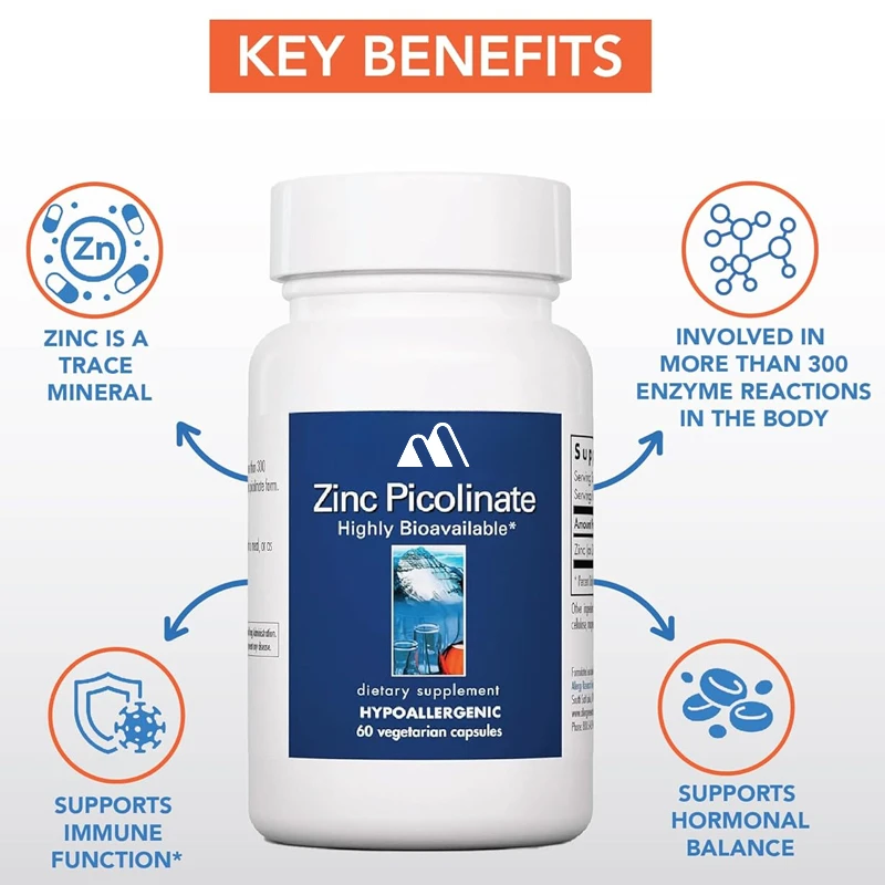 

Добавка из цинкового пиколина — поддерживает нормальный здоровый иммунитет, хорошо впитывает, вегетарианские капсулы — 60 капсул