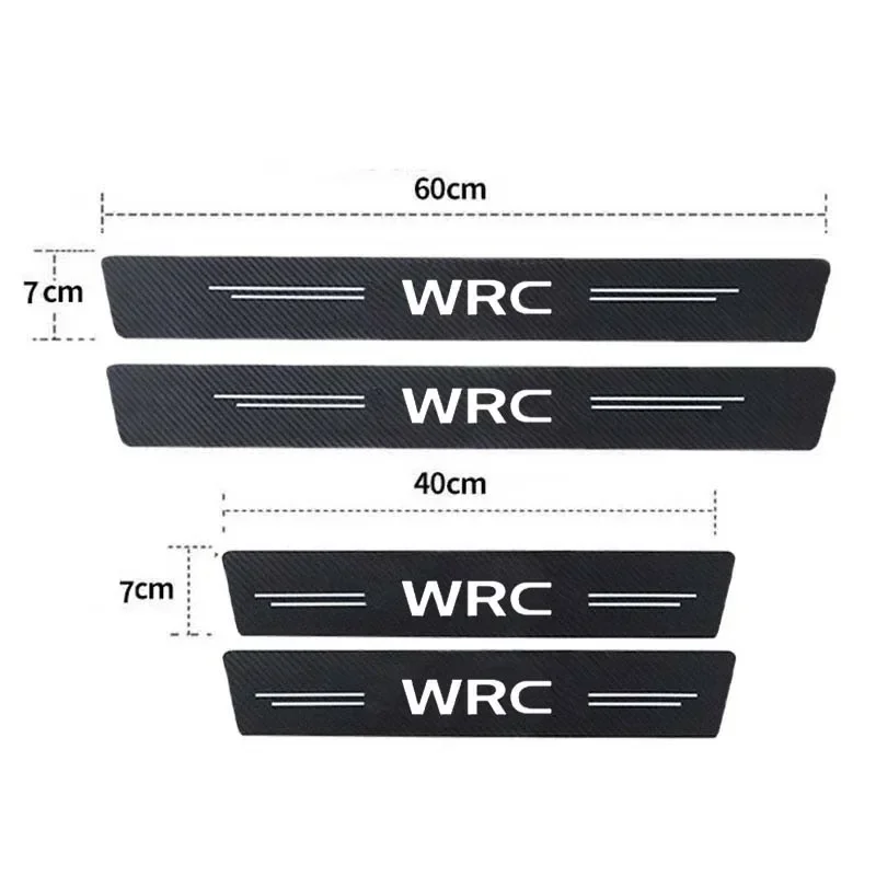 Luminous Car Door Threshold Sill Stickers Styling for Subaru WRC Logo Emblem Trunk Bumper Guard Anti Scratch Protective Strips