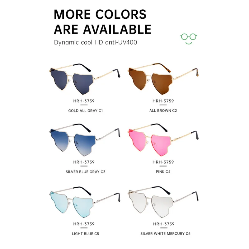 النظارات الشمسية الأمريكية الرجعية الحب إطار صغير الأزياء كبار مصمم على شكل نظارات شمسية حار الشارع النار نظارات شمسية مقاومة للشمس