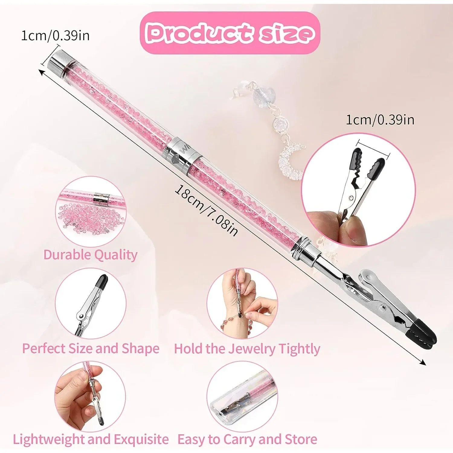 Portable Clasp Fastener Aid Jewelry Helper Tool for Easy Wearing and Removing Bracelets Necklaces & Watches Ideal for Women