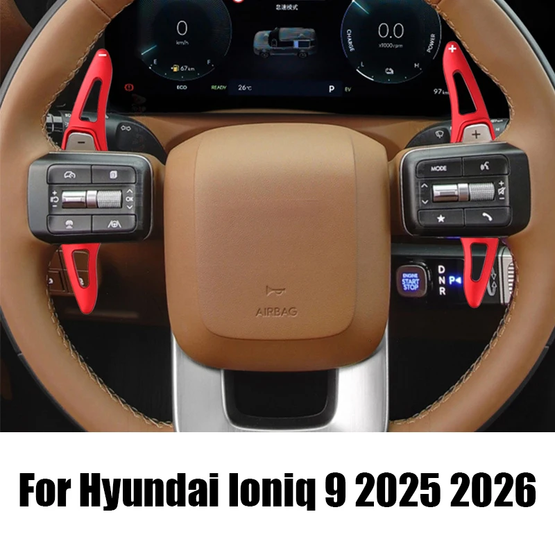 

Для Hyundai Ioniq 9 Palisade LX3 Santa Fe MX5 2025 2026 лопасти переключения передач из алюминиевого сплава для руля внутри автомобиля