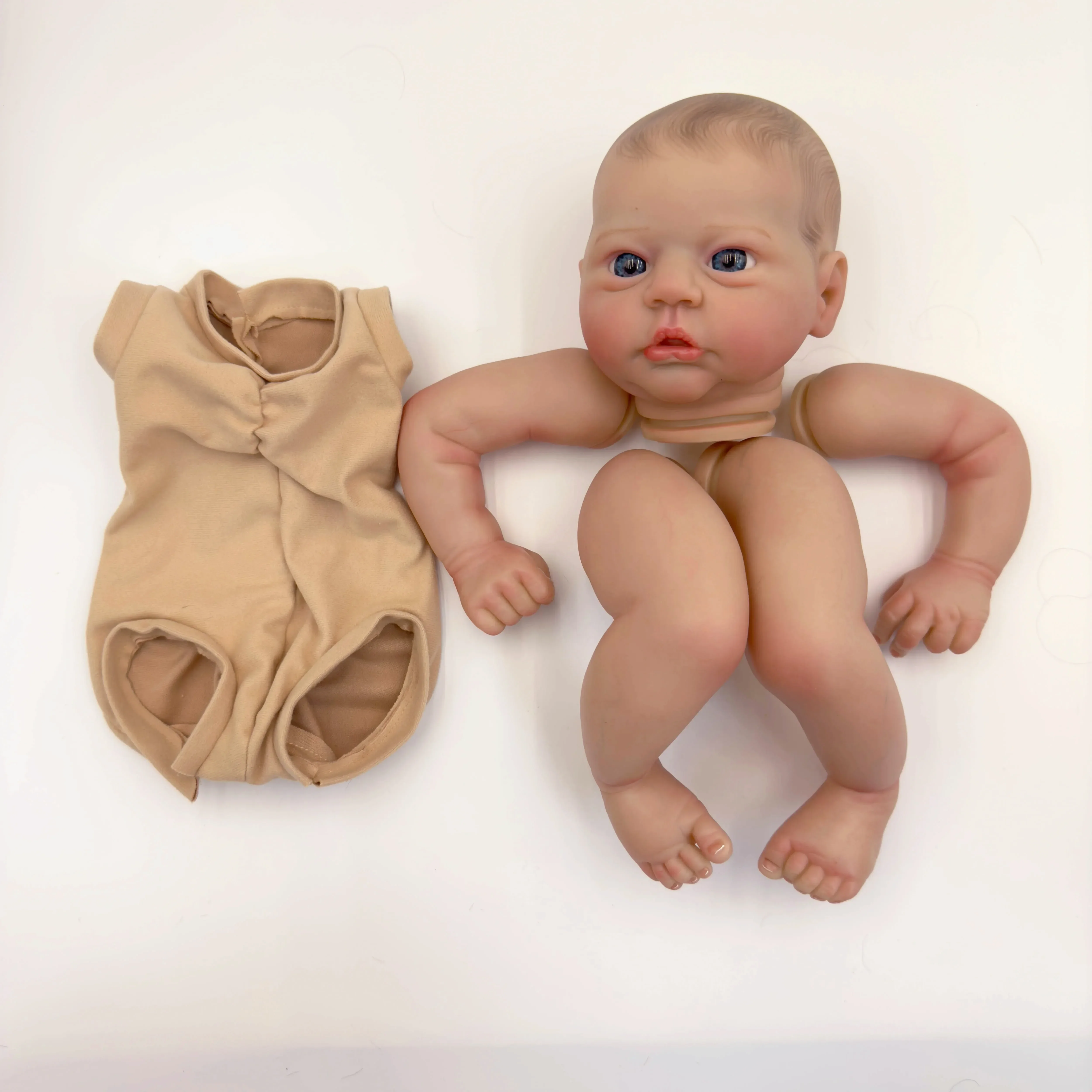 19inch Evi Lifelike Reborn Doll kit painted Doll kit Unfinished Doll parts with Hand Painted Hair