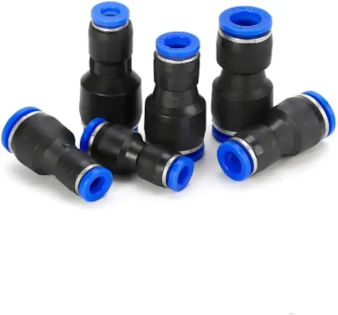 5Pcs PG Pneumatic Fittings Fitting Plastic Reducing Joint  Push In Straight Gas Quick Connection for Air Water Hose Tube