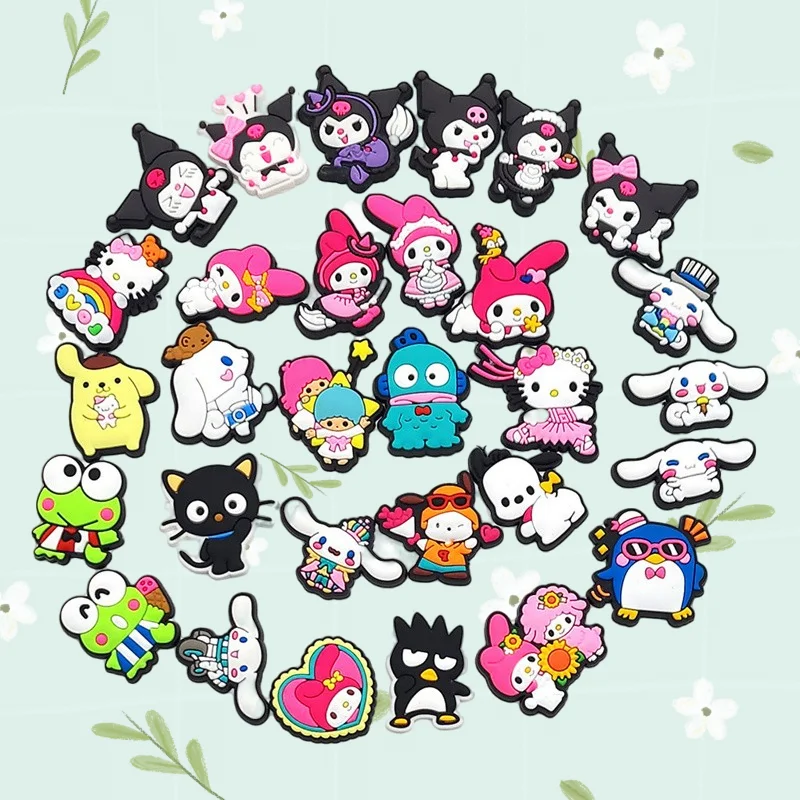 

Sanrio DIY Shoe Buckle Set Decorative Flower Accessories Waterproof Rust-Proof Shoe Spikes for Shoe Repair And Decoration