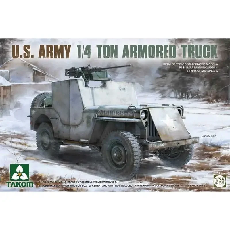 TAKOM 2131 1/35 U.S. Army 1/4 Ton Armored Truck - Scale Model Kit