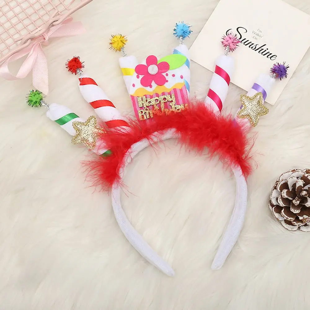 

Birthday Headwear Kids Candle Children Hair Decor Women Hair Hoop Birthday Hairband Hair Accessories Korean Style Headband