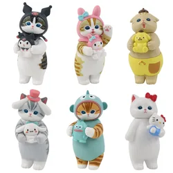 Mofusanded X Sanrio Characters Narikiri Figure Cute Kawaii Cos Hello Kitty Cinnamoroll Melody Anime Action Figures Toys